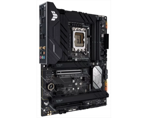 Материнская плата ASUS TUF GAMING H670-PRO WIFI D4, LGA1700, H670, 4*DDR4,  HDMI+DP, CrossFireX, SATA3 + RAID, Audio, Gb LAN, USB 3.2*6, USB 2.0*4, COM*1 header (w/o cable), ATX ; 90MB1900-M0EAY0