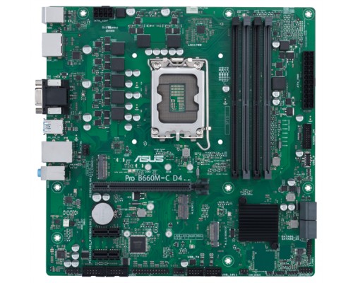 Материнская плата ASUS PRO B660M-C D4-CSM, LGA1700, B660, 4*DDR4, DPx2, HDMIx1, SATA3 + RAID, Audio, Gb LAN, USB 3.2*6, USB 2.0*6, mATX; 90MB19B0-M0EAYC