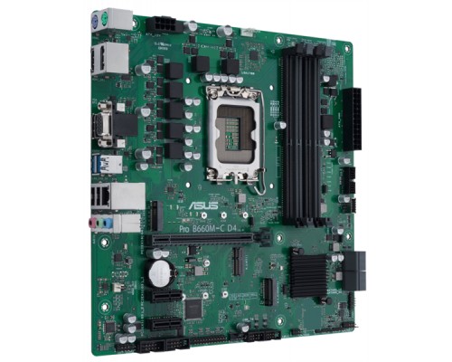 Материнская плата ASUS PRO B660M-C D4-CSM, LGA1700, B660, 4*DDR4, DPx2, HDMIx1, SATA3 + RAID, Audio, Gb LAN, USB 3.2*6, USB 2.0*6, mATX; 90MB19B0-M0EAYC