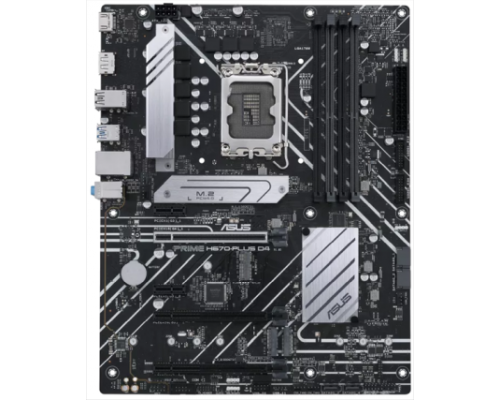 Материнская плата ASUS PRIME H670-PLUS D4, LGA1700, H670, 4*DDR4,  HDMI+DP, CrossFireX, SATA3 + RAID, Audio, Gb LAN, USB 3.2*8, USB 2.0*7, COM*1 header (w/o cable), ATX; 90MB18W0-M0EAY0