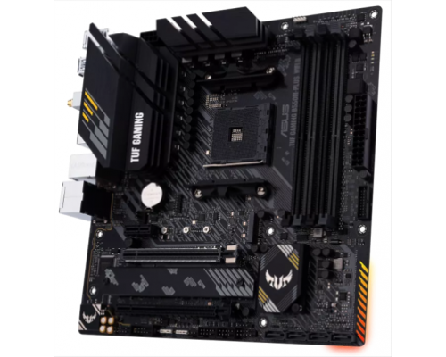 Материнская плата ASUS TUF GAMING B550M-PLUS WIFI II, Socket AM4, B550, 4*DDR4, HDMI+DP, CrossFireX, SATA3 + RAID, Audio, 2,5Gb LAN, USB 3.2*8, USB 2.0*6, COM*1 header (w/o cable) mATX ; 90MB19Y0-M0EAY0