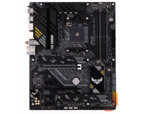 Материнская плата ASUS TUF GAMING B550-PLUS WIFI II,  Socket AM4, B550, 4*DDR4, HDMI+DP, CrossFireX, SATA3 + RAID, Audio, 2,5Gb LAN, USB 3.2*8, USB 2.0*6, COM*1 header (w/o cable) ATX ; 90MB19U0-M0EAY0