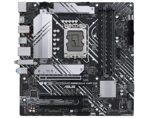 Материнская плата ASUS PRIME B660M-A WIFI D4, LGA1700, B660, 4*DDR4, DP+ 2* HDMI, SATA3 + RAID, Audio, Gb LAN, USB 3.2*6, USB 2.0*6, COM*1 header, LPT*1 header (w/o cable), mATX ; 90MB1AE0-M0EAY0