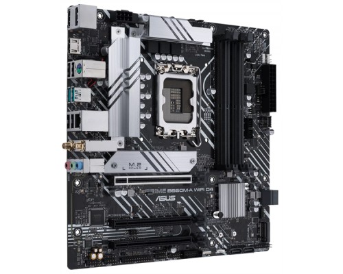 Материнская плата ASUS PRIME B660M-A WIFI D4, LGA1700, B660, 4*DDR4, DP+ 2* HDMI, SATA3 + RAID, Audio, Gb LAN, USB 3.2*6, USB 2.0*6, COM*1 header, LPT*1 header (w/o cable), mATX ; 90MB1AE0-M0EAY0