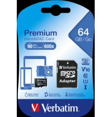 Карта памяти Verbatim micro Secure Digital Card microSDXC 64GB Class 10 inc adapter                                                                                                                                                                       