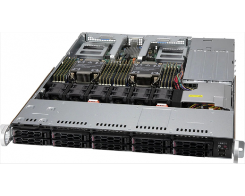 Платформа Supermicro CloudDC SuperServer 1U 120C-TN10R 2x4310 12C 2.1GHz/4x32Gb RDIMM 3200(16xslots)/1xSM883 240GB SATA(10x2.5