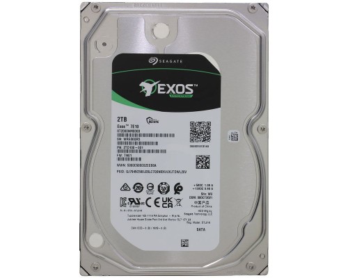 Накопитель HDD SATA Seagate 2Tb, ST2000NM000B, Exos 7E10, 7200 rpm, 256Mb buffer 512n ( ST2000NM000B)