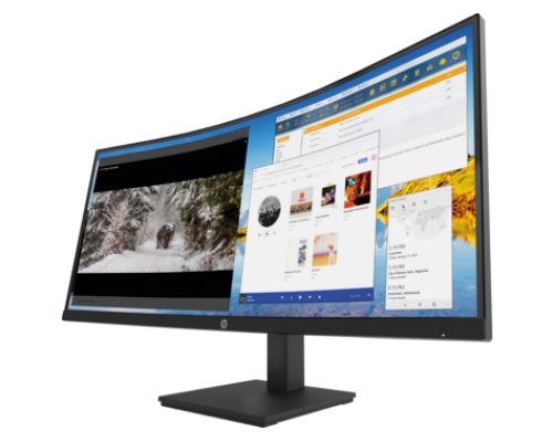 Монитор HP M34d Curved Monitor 3440x1440, 21:9, VA, 250 cd/m2, 3500:1, 5ms, 178°/178°, USB-C, DP, HDMI, USB, speakers, height, tilt,  100 Hz, Black