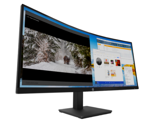 Монитор HP M34d Curved Monitor 3440x1440, 21:9, VA, 250 cd/m2, 3500:1, 5ms, 178°/178°, USB-C, DP, HDMI, USB, speakers, height, tilt,  100 Hz, Black