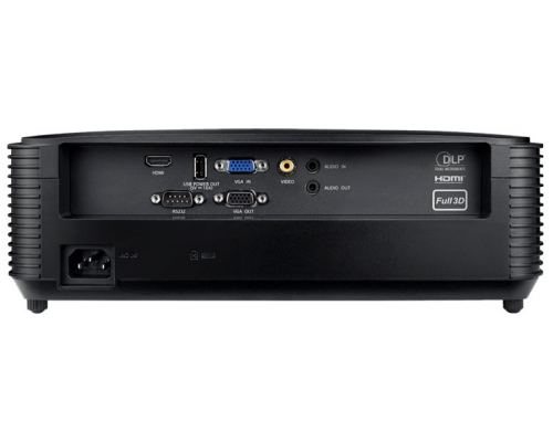 Проектор Optoma DS322e (DLP, SVGA 800x600, 3800Lm, 22000:1, HDMI, VGA, Composite video, Audio-in 3.5mm, VGA-OUT, Audio-Out 3.5mm, 1x10W speaker, 3D Ready, lamp 6000hrs, Black, 3.0kg) (replace DS318e)