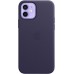 Чехол iPhone 12 | 12 Pro Leather Case with MagSafe - Deep Violet