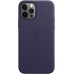 Чехол iPhone 12 | 12 Pro Leather Case with MagSafe - Deep Violet