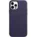 Чехол iPhone 12 | 12 Pro Leather Case with MagSafe - Deep Violet