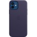 Чехол iPhone 12 | 12 Pro Leather Case with MagSafe - Deep Violet