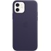 Чехол iPhone 12 | 12 Pro Leather Case with MagSafe - Deep Violet