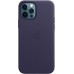 Чехол iPhone 12 | 12 Pro Leather Case with MagSafe - Deep Violet