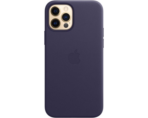 Чехол iPhone 12 | 12 Pro Leather Case with MagSafe - Deep Violet