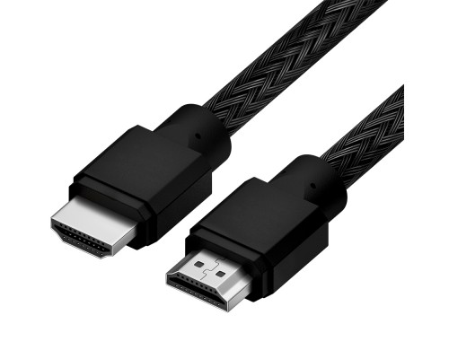 Кабель 1.5m HDMI 2.0, черный нейлон, Ultra HD, 4K 60 fps 60Hz/5K*30Hz, 3D, AUDIO, 18.0 Гбит/с