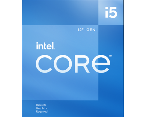 Процессор CPU LGA1700 Intel Core i5-12400F (Alder Lake, 6C/12T, 2.5/4.4GHz, 18MB, 65/117W) BOX, Cooler