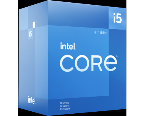 Процессор CPU LGA1700 Intel Core i5-12400F (Alder Lake, 6C/12T, 2.5/4.4GHz, 18MB, 65/117W) BOX, Cooler