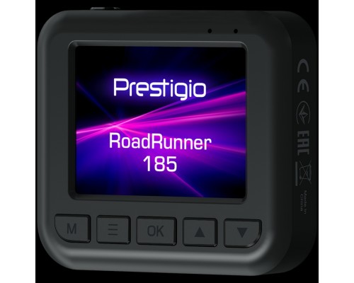 Видеорегистратор Prestigio RoadRunner 185, 2.0'' IPS (320x240) display, FHD 1920x1080@30fps, HD 1280x720@30fps, Jieli AC5601, 2 MP CMOS GC2053 image sensor, 2 MP camera, 140° Viewing Angle, Micro USB, 180 mAh, Night Vision, Motion Detection, G-sensor