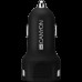 Адаптер питания CANYON C-04 Universal 2xUSB car adapter, Input 12V-24V, Output 5V-2.4A, with Smart IC, black rubber coating with silver electroplated ring, 59.5*28.7*28.7mm, 0.019kg