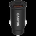 Адаптер питания Canyon, PD 30W/QC3.0 18W Pocket size car charger  with 1-USB A+ 1-USB-C Input: DC12V-24V, Output: USBC: PD30W( 5V3A/9V3A/12V2.5A/15V2A/20V1.5A),USB-A:QC3.0 18W (5V3A