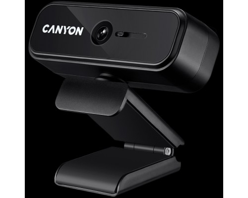 Веб-камера CANYON C2 720P HD 1.0Mega fixed focus webcam with USB2.0. connector, 360° rotary view scope, 1.0Mega pixels, built in MIC, Resolution 1280*720(1920*1080 by interpolation), viewing angle 46°, cable length 1.5m, 90*60*55mm, 0.104kg, Black