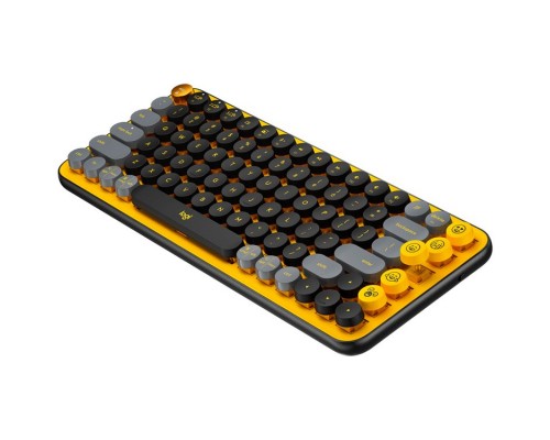 Клавиатура LOGITECH POP Keys Wireless Mechanical Keyboard With Emoji Keys - BLAST_YELLOW - RUS - BT - INTNL - BOLT