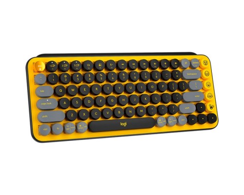 Клавиатура LOGITECH POP Keys Wireless Mechanical Keyboard With Emoji Keys - BLAST_YELLOW - RUS - BT - INTNL - BOLT