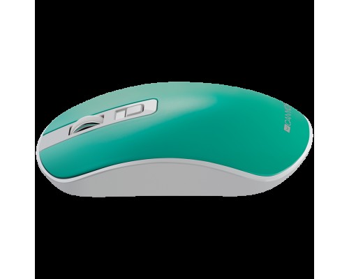 Мышь CANYON MW-18 2.4GHz Wireless Rechargeable Mouse with Pixart sensor, 4keys, Silent switch for right/left keys,DPI: 800/1200/1600, Max. usage 50 hours for one time full charged, 300mAh Li-poly battery,, Aquamarine, cable length 0.56m, 116.4*63.3*3