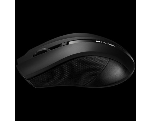 Мышь CANYON MW-5 2.4GHz wireless Optical Mouse with 4 buttons, DPI 800/1200/1600, Black, 122*69*40mm, 0.067kg