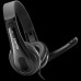 Гарнитура CANYON CHSU-1 basic PC headset with microphone, USB plug, leather pads, Flat cable length 2.0m, 160*60*160mm, 0.13kg, Black;