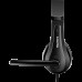 Гарнитура CANYON CHSU-1 basic PC headset with microphone, USB plug, leather pads, Flat cable length 2.0m, 160*60*160mm, 0.13kg, Black;