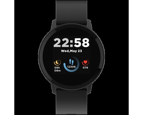 Умные часы CANYON, 1.3inches IPS full touch screen, Round watch, IP68 waterproof, multi-sport mode, BT5.0, compatibility with iOS and android, black , Host: 25.2*42.5*10.7mm, Strap: 20*250mm, 45g