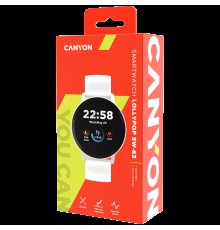 Умные часы CANYON, 1.3inches IPS full touch screen, Round watch, IP68 waterproof, multi-sport mode, BT5.0, compatibility with iOS and android, Silver white , Host: 25.2*42.5*10.7mm, Strap: 20*250mm, 45g                                                