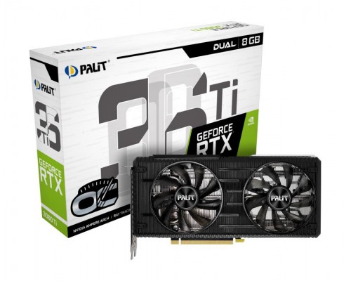 Видеокарта PCIE16 RTX3060TI 8GB LHR PA-RTX3060 TI DUAL OC PALIT