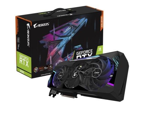 Видеокарта PCIE16 RTX3080 12GB LHR GV-N3080AORUS M-12GD GIGABYTE