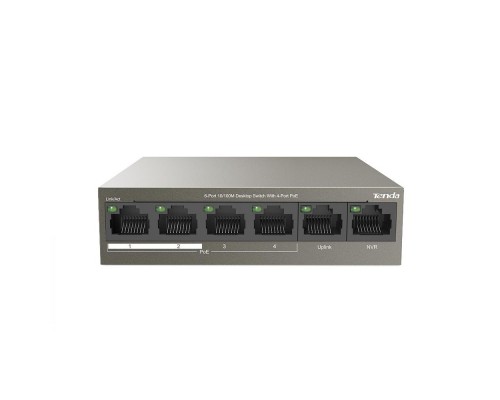 Коммутатор 6PORT 100M 4POE TEF1106P-4-63W TENDA