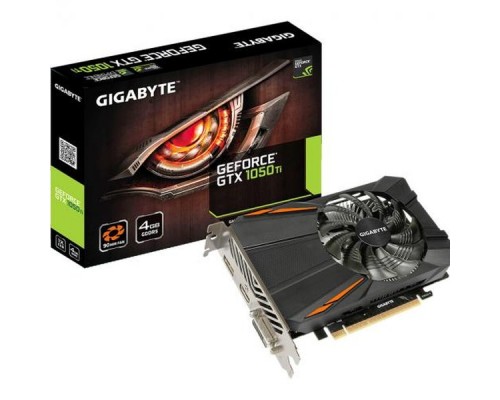 Видеокарта GIGABYTE GTX1050Ti D5 4GB//GTX1050Ti, DVI, HDMI, DP, 4G,D5