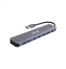 Хаб D-Link DUB-1370/B2A, 7-port USB 3.0 Hub.7 downstream USB type A (female) ports, 1 upstream USB type A (male), support Mac OS, Windows XP/Vista/7/8/10, Linux, support USB 1.1/2.0/3.0, fast charge mode                                               