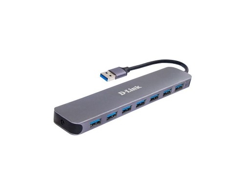 Хаб D-Link DUB-1370/B2A, 7-port USB 3.0 Hub.7 downstream USB type A (female) ports, 1 upstream USB type A (male), support Mac OS, Windows XP/Vista/7/8/10, Linux, support USB 1.1/2.0/3.0, fast charge mode