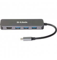 Хаб D-Link DUB-2333/A1A, USB-C Docking Station, 3xUSB3.0 + USB-C/PD3.0 + HDMI                                                                                                                                                                             