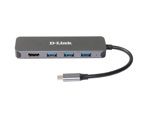 Хаб D-Link DUB-2333/A1A, USB-C Docking Station, 3xUSB3.0 + USB-C/PD3.0 + HDMI