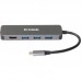 Хаб D-Link DUB-2333/A1A, USB-C Docking Station, 3xUSB3.0 + USB-C/PD3.0 + HDMI