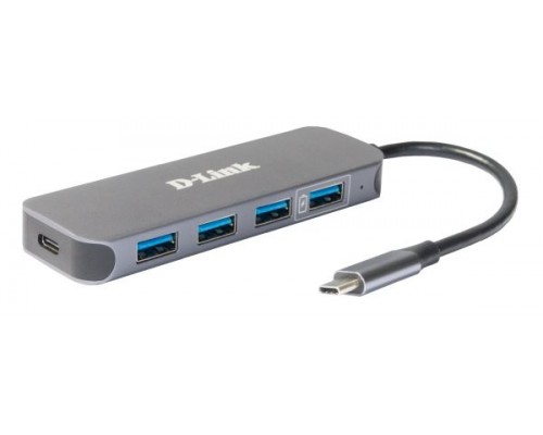 Хаб D-Link DUB-2340/A1A, USB-C Hub, 3xUSB3.0 + Fast Charge USB3.0 + USB-C/PD3.0