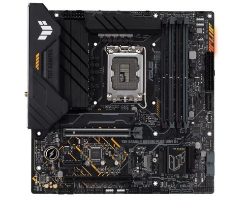 Материнская плата ASUS TUF GAMING B660M-PLUS WIFI D4, LGA1700, B660, 4*DDR4, DP+HDMI, CrossFireX, SATA3 + RAID, Audio, Gb LAN, USB 3.2*6, USB 2.0*6, COM*1 header (w/o cable), mATX ; 90MB1930-M0EAY0