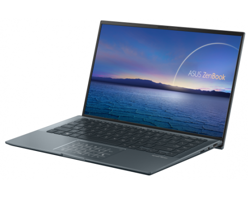 Ноутбук ASUS Zenbook 14 UX435EAL-KC114R Intel Core i7-1165G7/16Gb LPDDR4X/1TB M.2 SSD/14,0 FHD IPS 400nits/NumPad/WiFi6/BT/Cam/Windows 10 Pro/Backlit Kb/980gr/Pine_grey/Mg_body/Sleeve+USB-RJ45 gigabit adapt