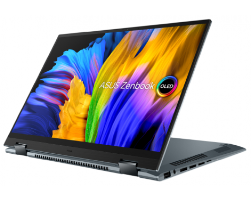 Ноутбук ASUS  Zenbook 14 Flip OLED UP5401EA-KN017R Core i7-1165G7/16Gb/1Tb SSD PCIe 4.0/14,0 Touch OLED WQXGA+/Intel Xe/WiFi6/NumPad/FP/Windows 10 Pro/1.4Kg/Sleeve+Stylus/Pine Grey