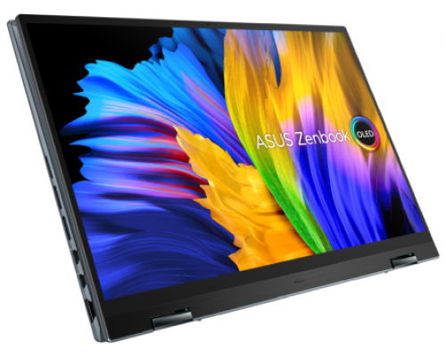 Ноутбук ASUS  Zenbook 14 Flip OLED UP5401EA-KN100W Core i7-1165G7/16Gb/1Tb SSD PCIe 4.0/14,0 Touch OLED WQXGA+/Intel Xe/WiFi6/NumPad/FP/Windows 11 Pro/1.4Kg/Sleeve+Stylus/Pine Grey